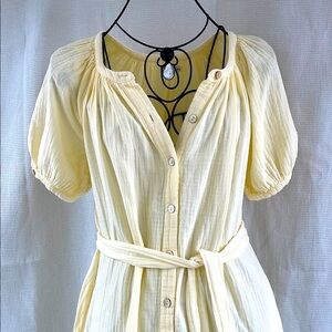 Faherty Yellow Midi Dress